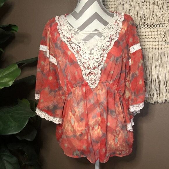 Free People Sheer Daydreamer Chiffon Kimono Top - Picture 1 of 10